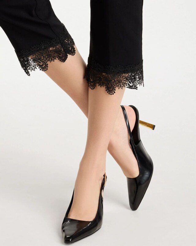 Brigitte Slim Applique Hem Capri Pant - image 4